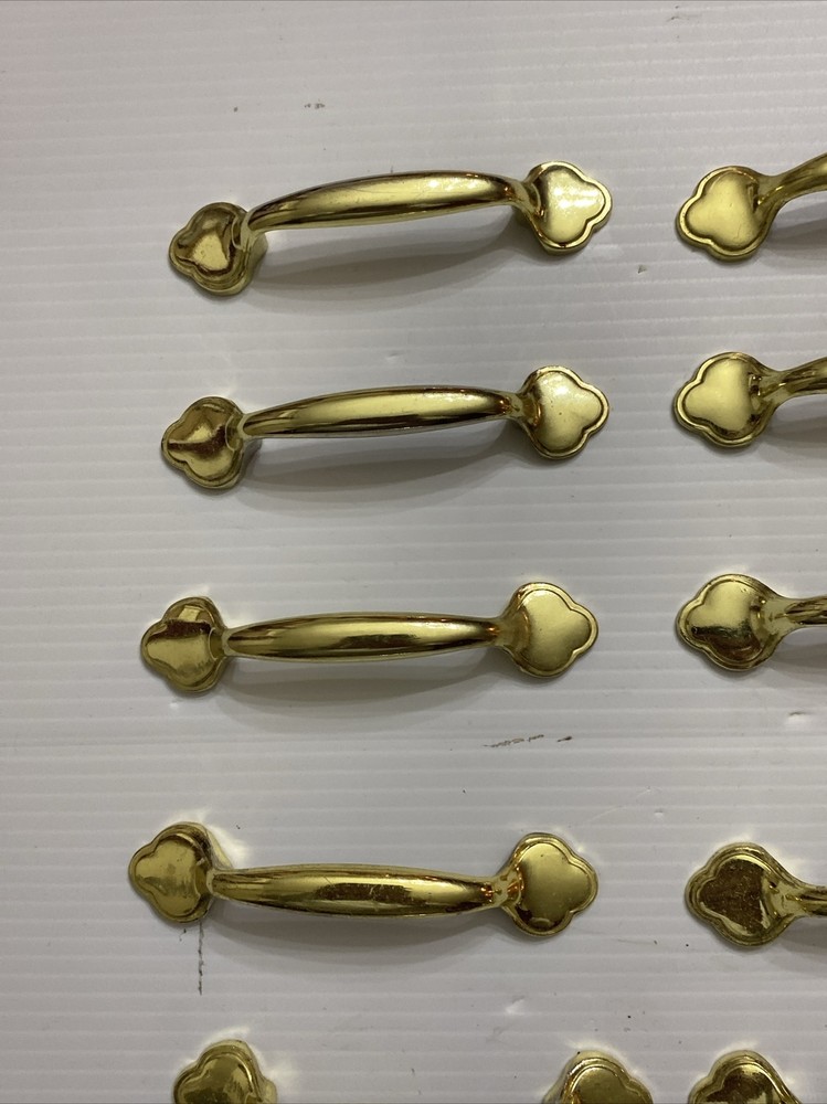 12 Vintage Brass Cabinet Door Drawer Handles Pulls Knobs Architectural Salvage