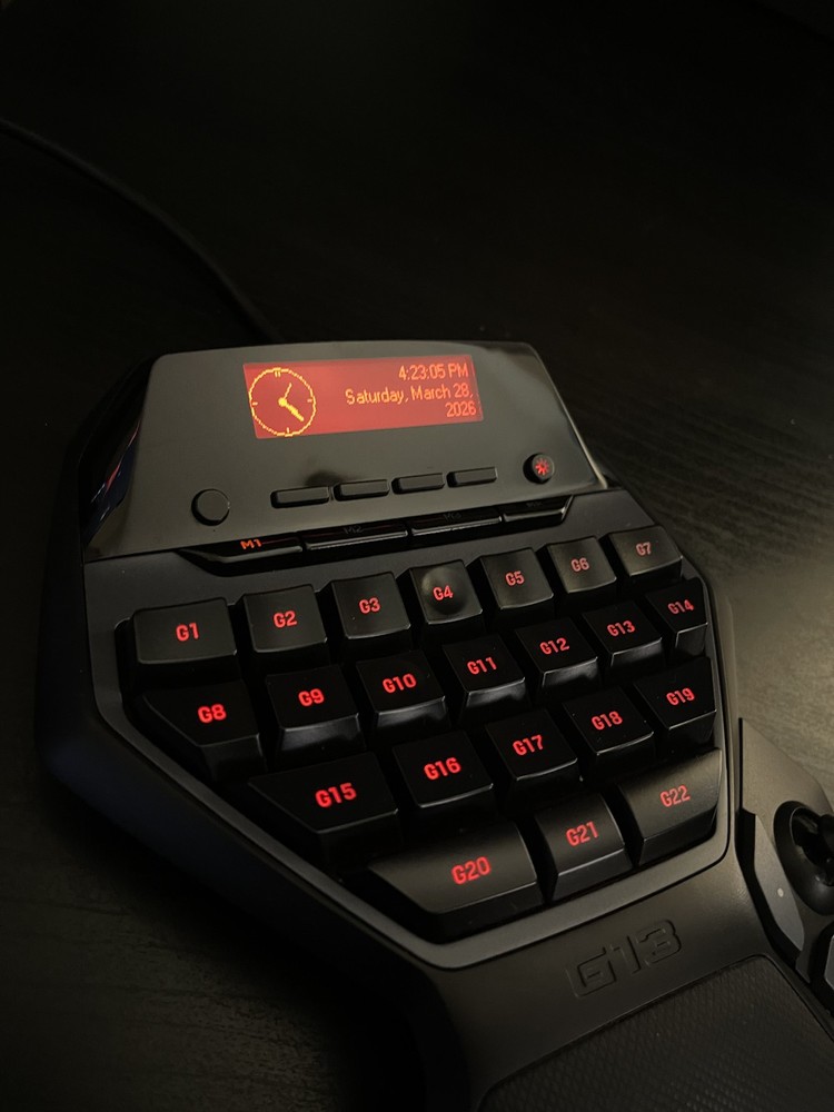 Logitech G13 Advanced Programmable Gameboard with LCD Display Black Y-U0002 EUC