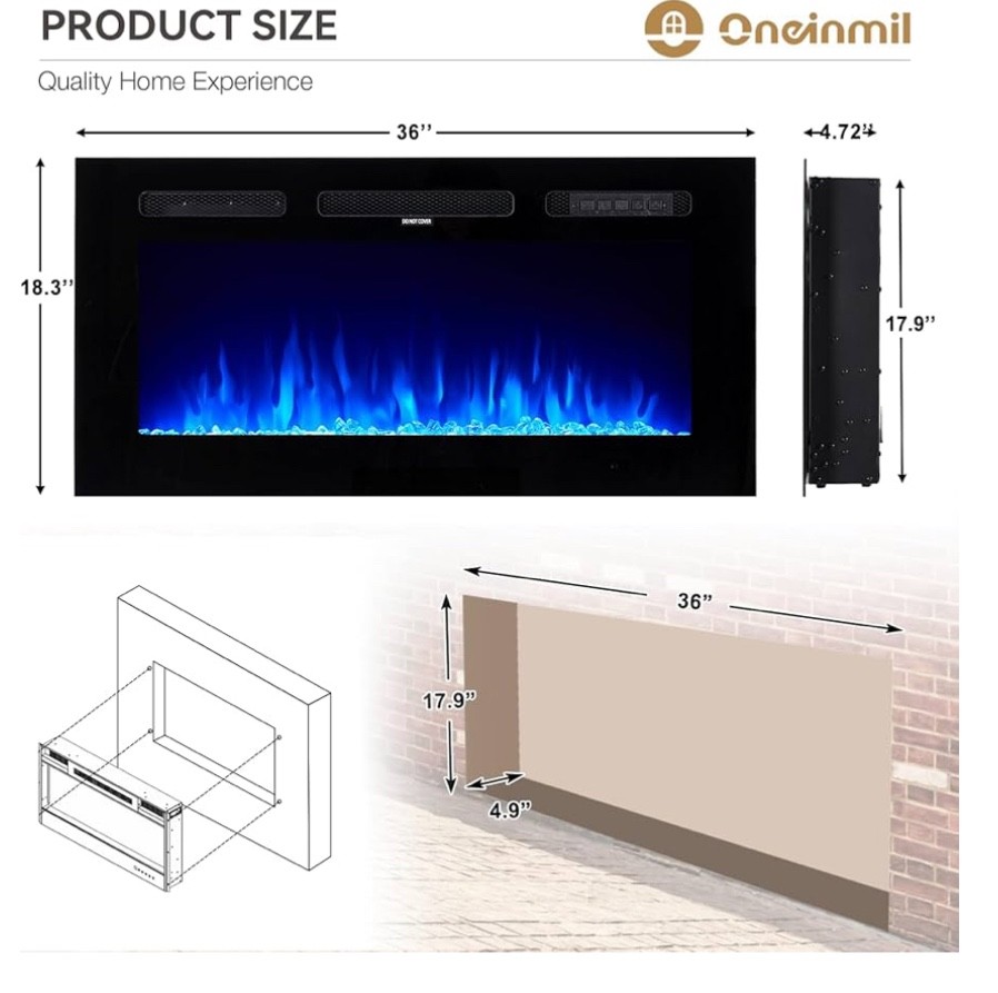 Electric Fire place oninmil 36inch