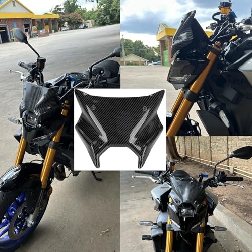 Windshield for MT-09 2024 2025, Windscreen Double Bubble Carbon fiber pattern