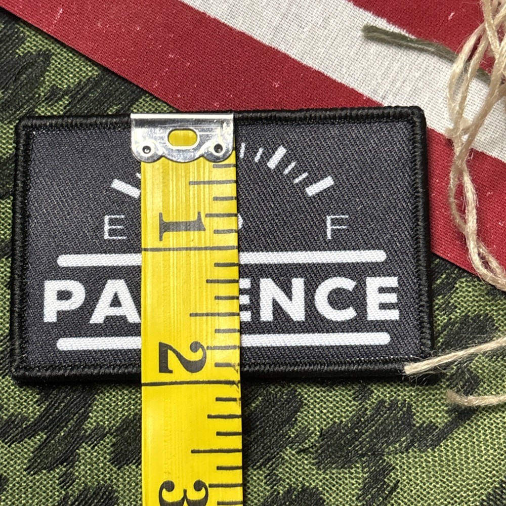 Patience At Zero…Morale Patch ~3x2” Hook & loop Gear