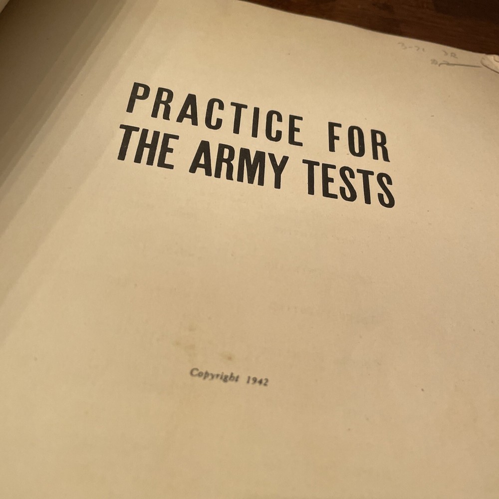 1942 ARCO Practice For Army Tests General Classification Test Vtg Book