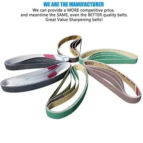 24 Pcs 1/2" X 10" Replacement Belt Kit for Work Sharp Combo Knife Sharpener (Mod