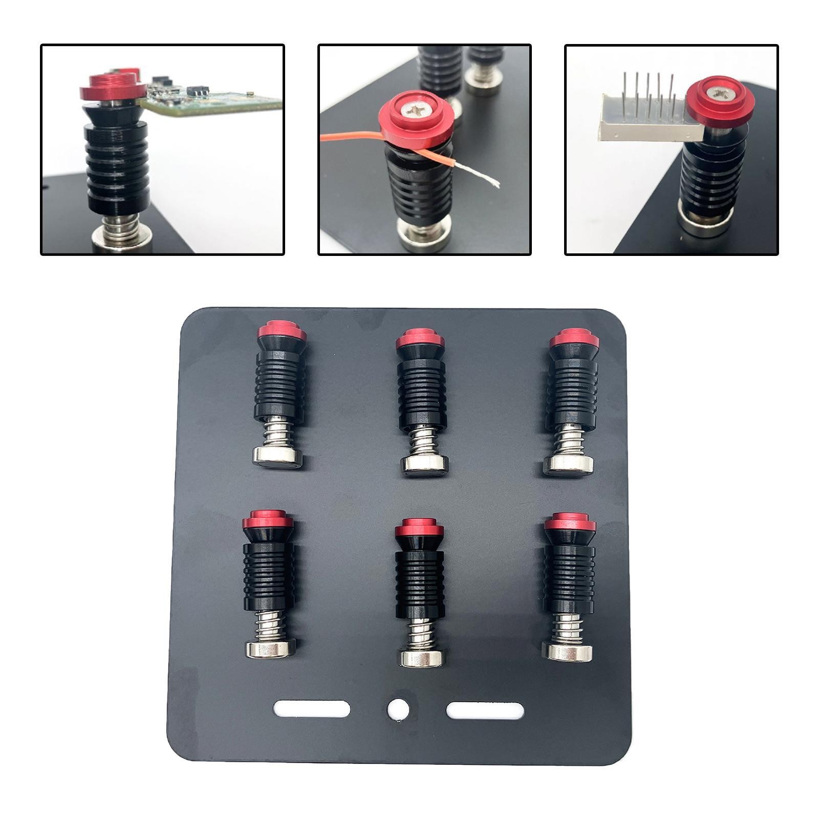 PCB Board Holder, Circuit Soldering Tool Repairing Tool, 6 Magnetic Spring Clamp