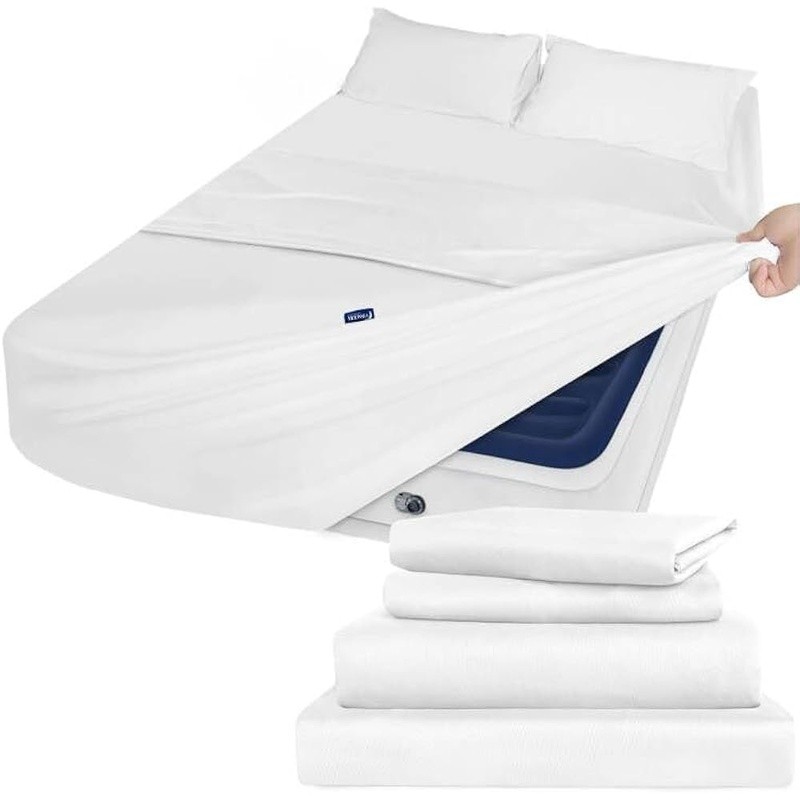 Extra Deep Pocket Sheet Set Soft Microfiber Fitted Flat Pillowcase Storage New