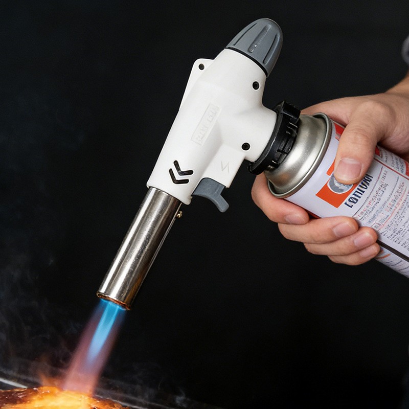 2PCS Kitchen Gas Torch Blow Torch w/Adjustable Flame Ignition Lighter Refillable