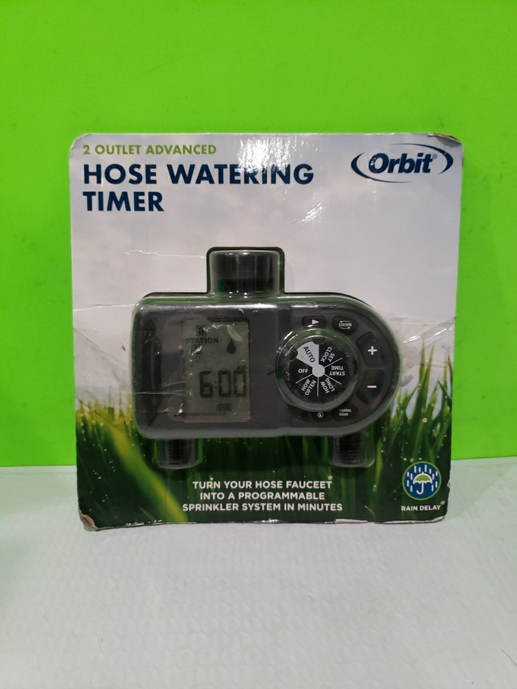 Orbit Advanced Hose Faucet Timer Programmable 2-Outlet Good