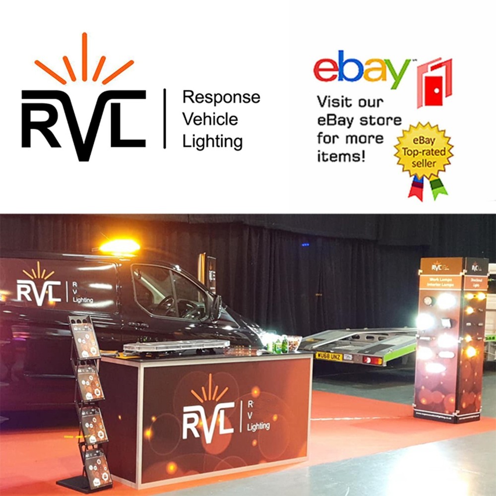 X4 LED Amber Hideaway Light 12/24V Flush/Bracket LightBar Covert Strobe Beacon