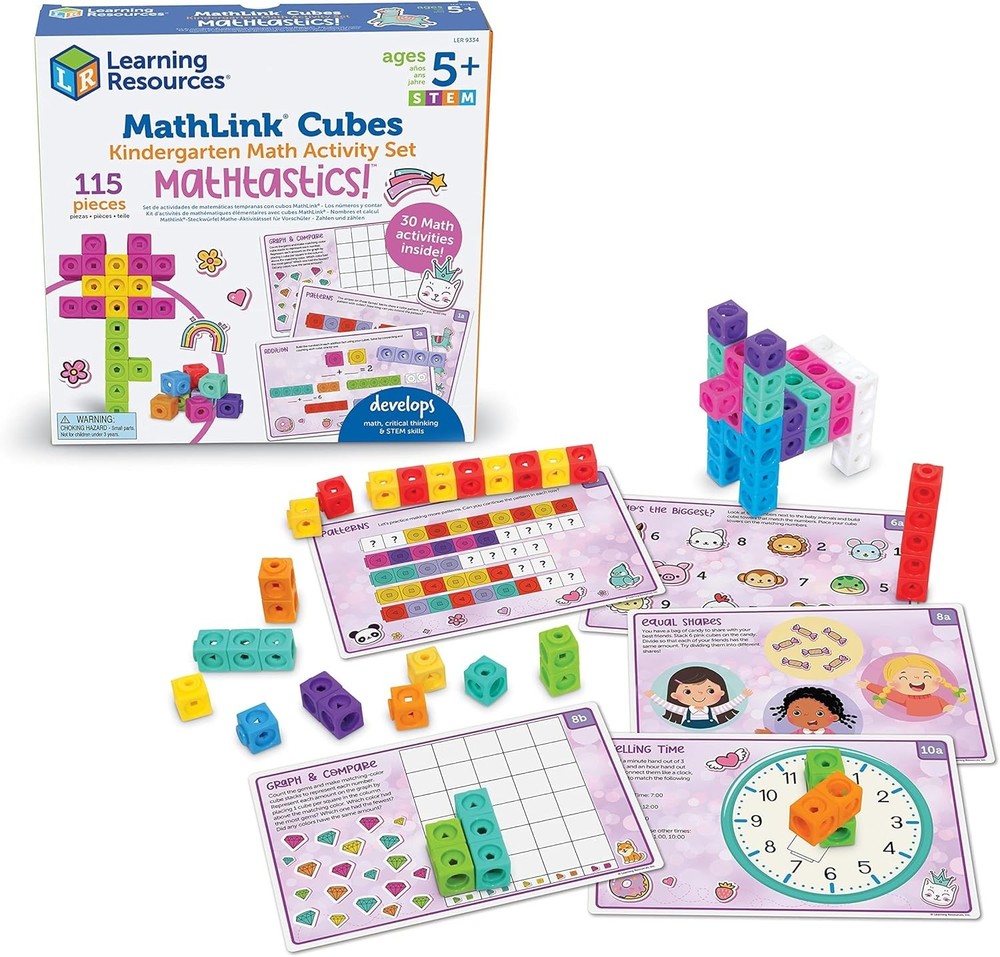 MathLink Cubes Kindergarten Math Activity Set Mathtastics! - Classroom Must H...