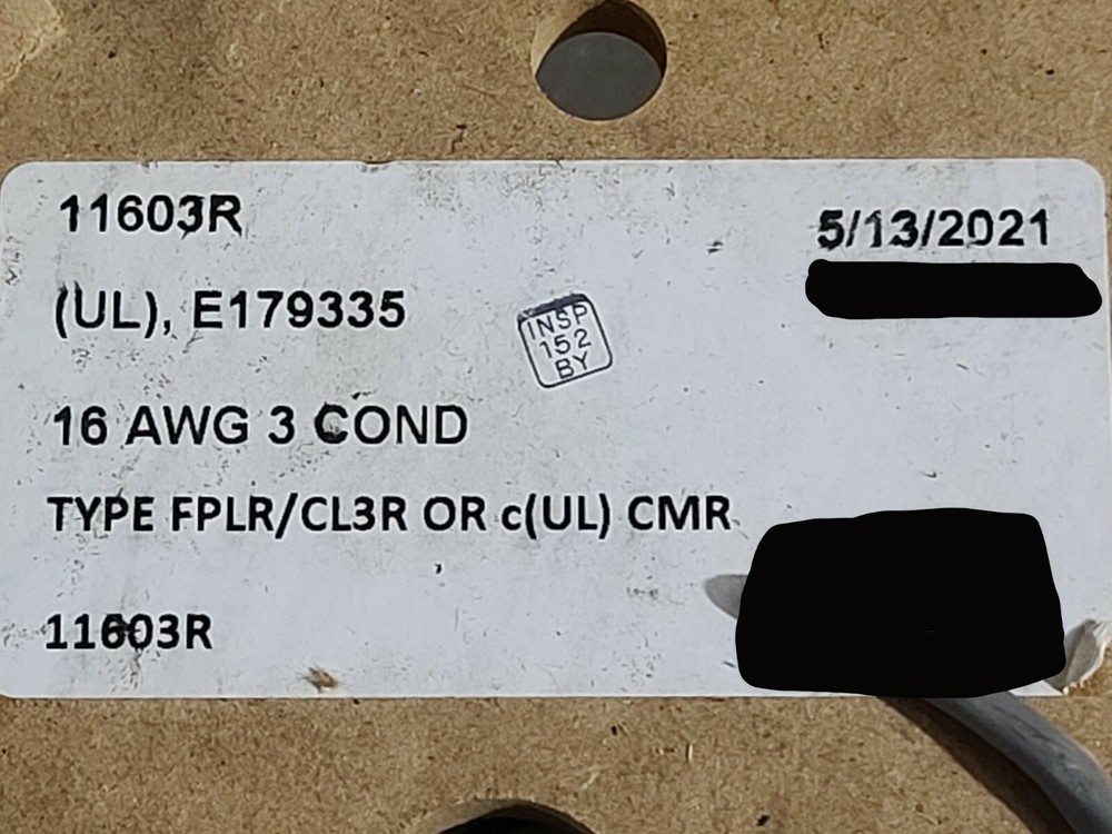 Advanced Digital 11603R 16/3C Stranded Riser Security/Alarm Cable Gray /100ft