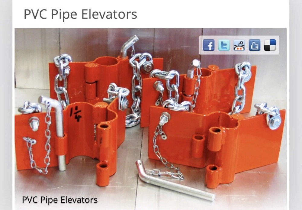1” PVC pipe elevators (1 Pair) Brand New