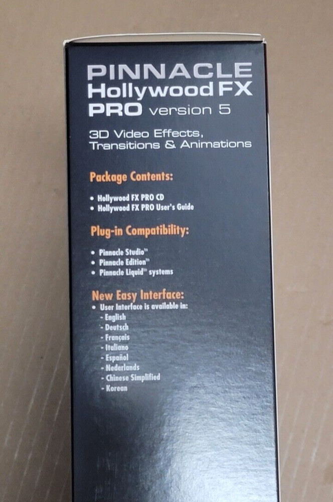 Pinnacle Hollywood FX Pro Version 5 3D Video Effects NEW