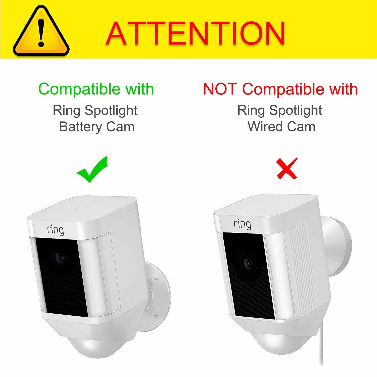 for Ring Spotlight Battery Cam UV Light &Weather Resistant Protective Skin Cover