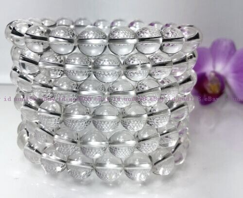Wholesale Lots 6 Pcs 6/8/10/12mm Natural Gemstone Crystal Stretch Bracelet 7.5”