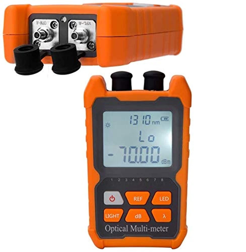 Compact Optical Fiber Power Meter - Supports 8 Wavelengths & Automatic Shutdown