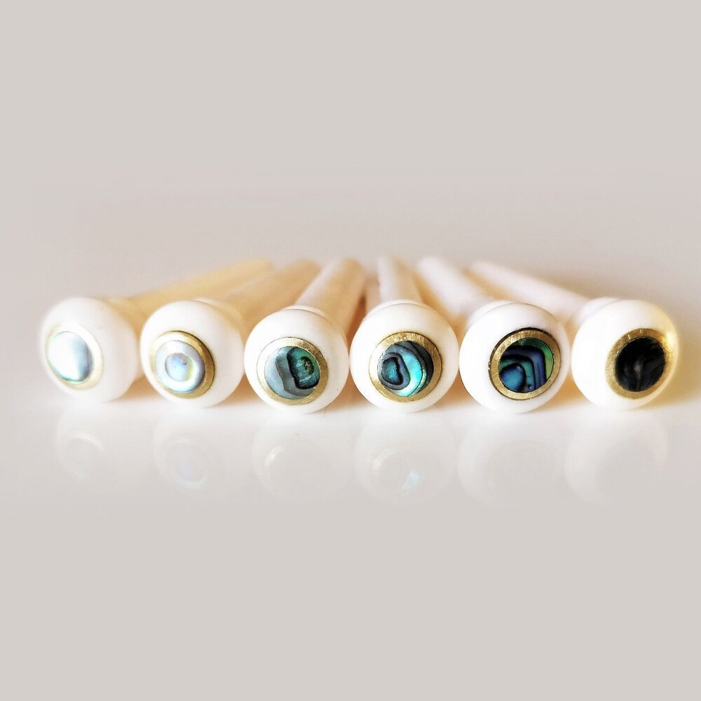 1 Set Cattle Bone Guitar Saddle Nut Pins String Peg Acoustic Bridge Luthier