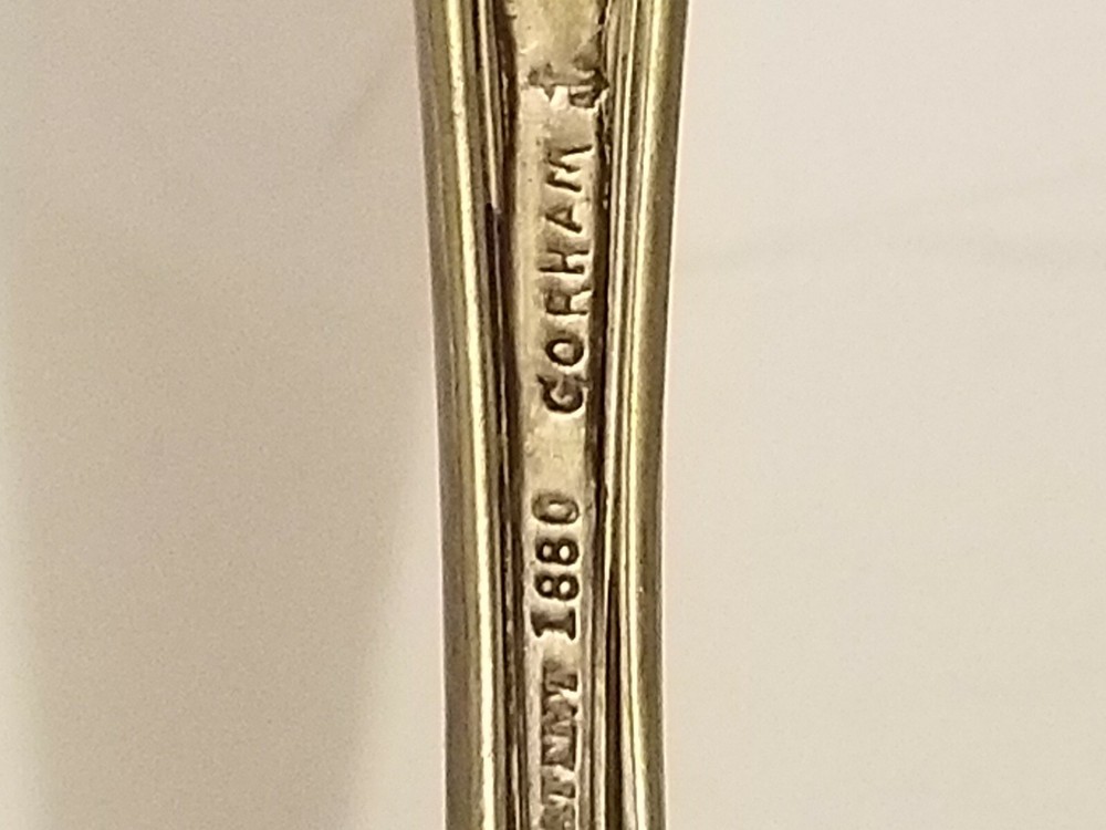 1880 Gorham Princess Louise Silverplate Mono Table Spoon