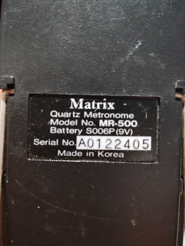 Matrix MR-500 Quartz Metronome (tested working)
