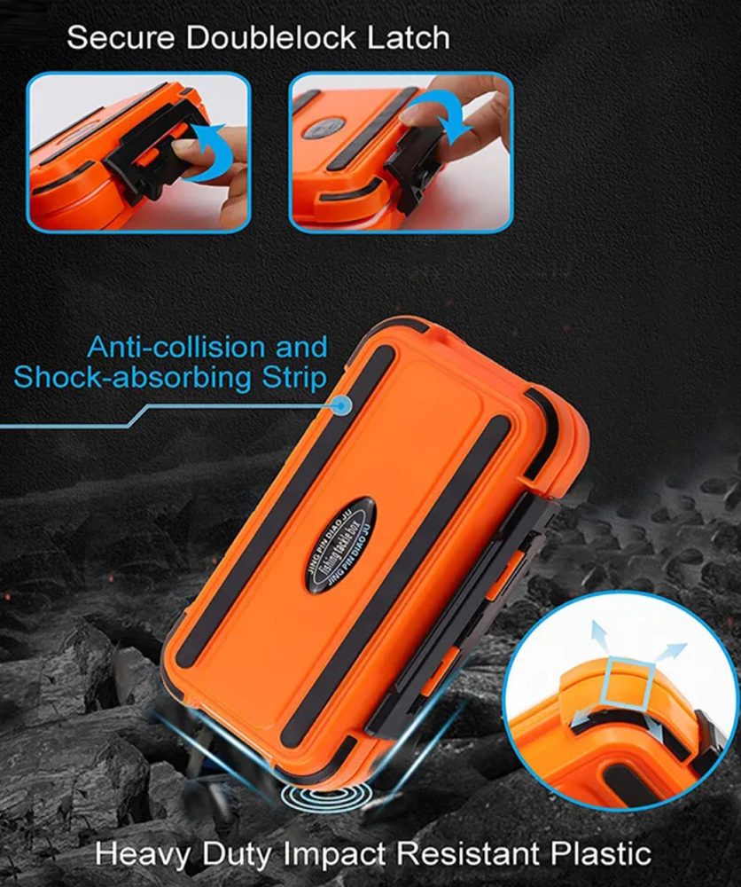 Fishing Tackle Box Lure Waterproof Compartments 2 Layer Storage Hard Case Hook
