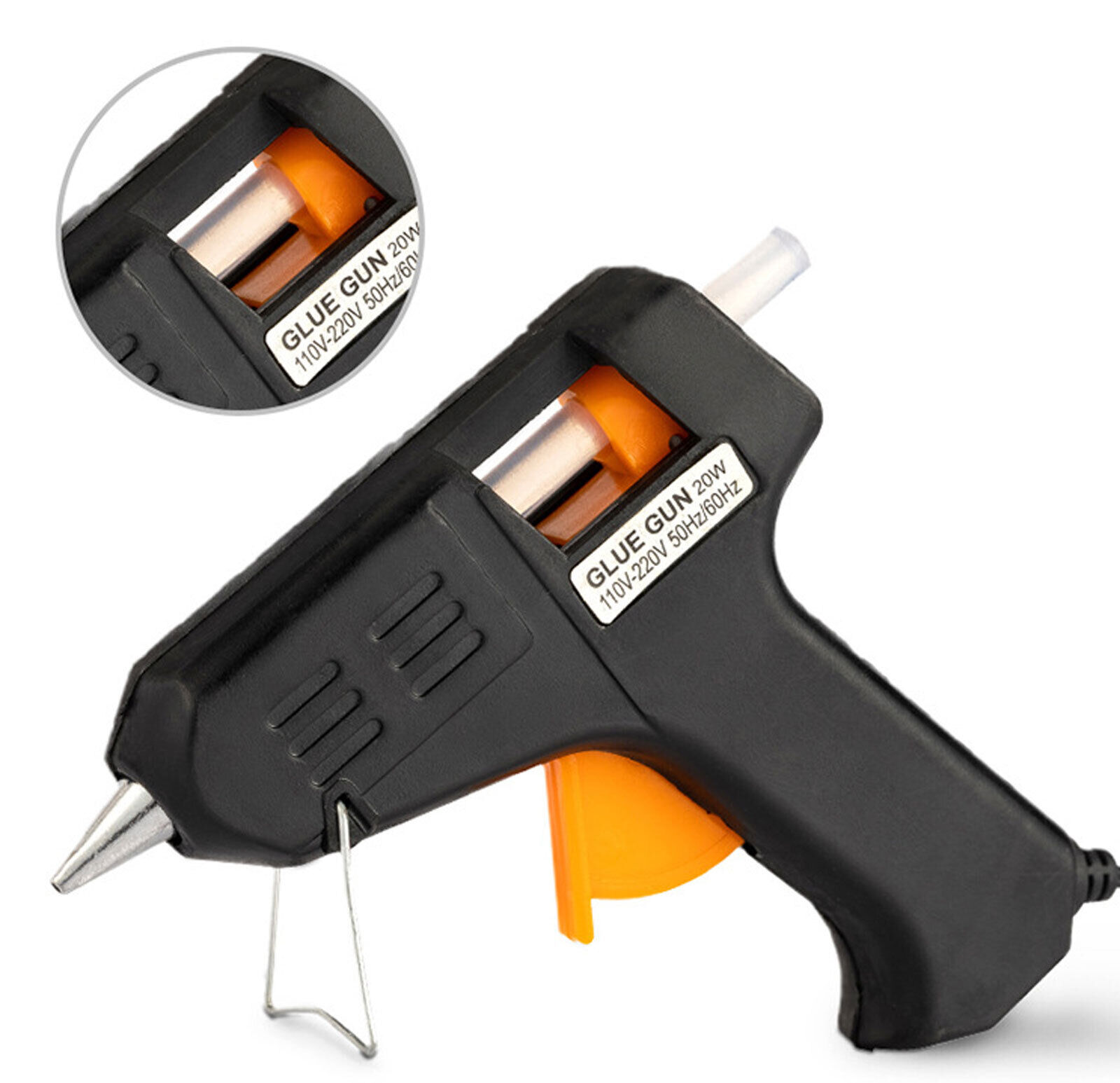 Glue Gun with 60 Mini Clear Glue Sticks Hot Melt 20W for Arts Craft DIY Kit Set