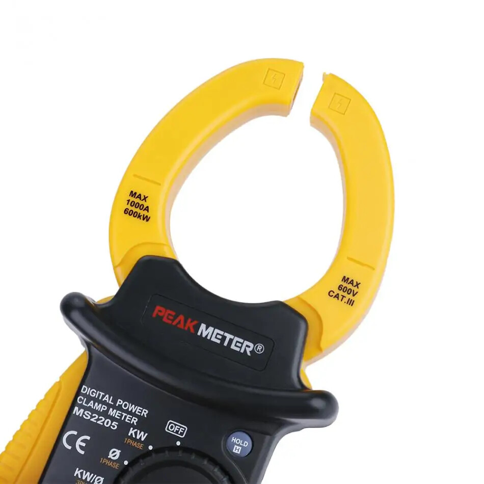 Digital 3-Phase TRMS Harmonic Power Clamp Meter Harmonic Power Tester RS232 PC