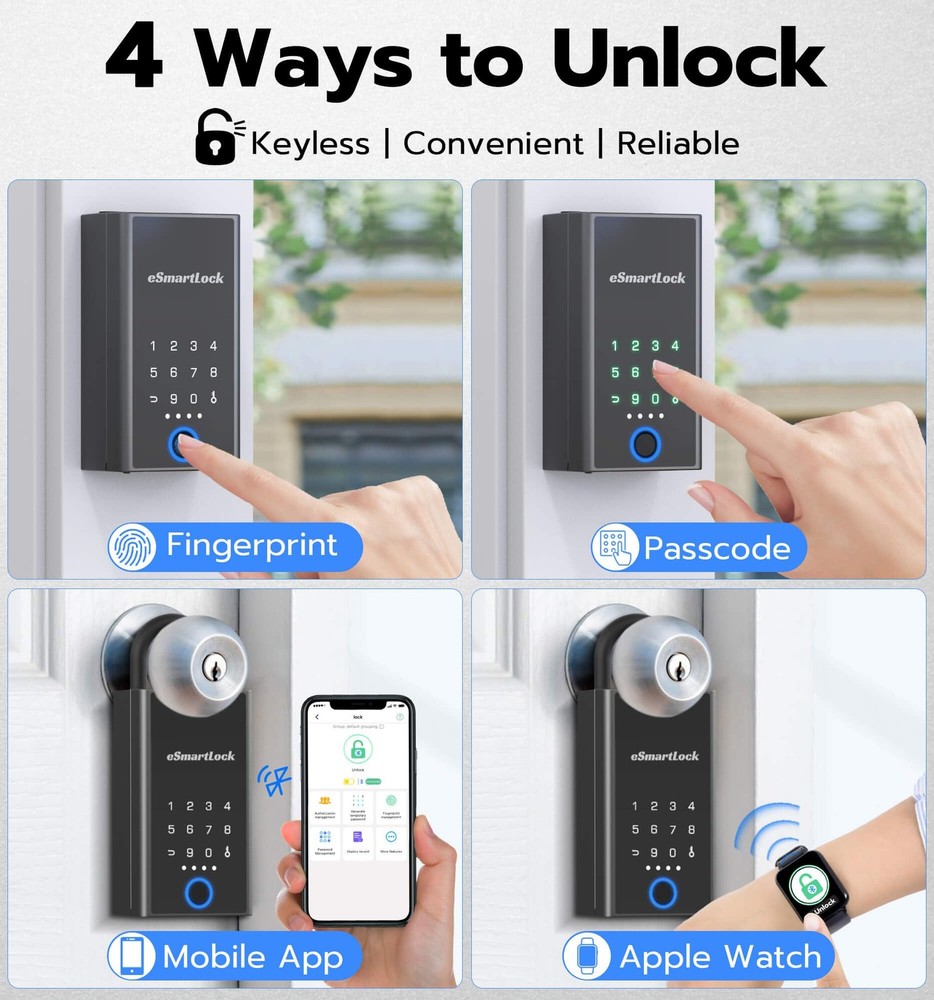 Lock Box for Keys with Code, Fingerprint Smart Bluetooth Key Hider, Outdoor W...