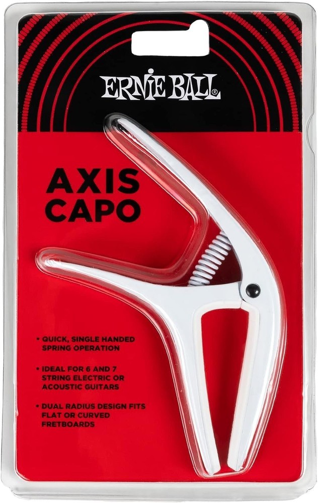 Ernie Ball Axis Dual Radius Capo, White (P09616)