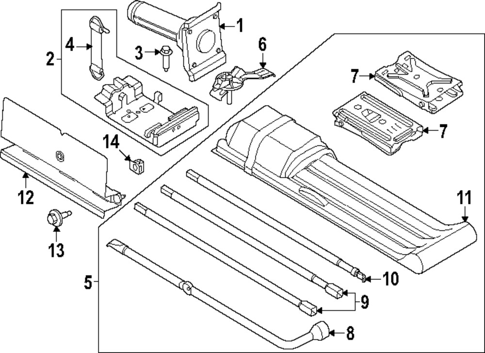 Genuine Ford Multi-Purpose Tool Set Bracket PC3Z-17091-C