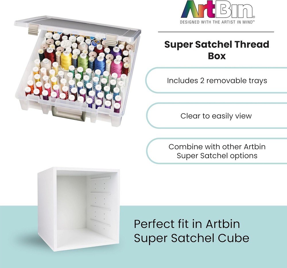 Super Satchel Thread Box Versatile Thread Storage Sewing Embroidery & Quilting