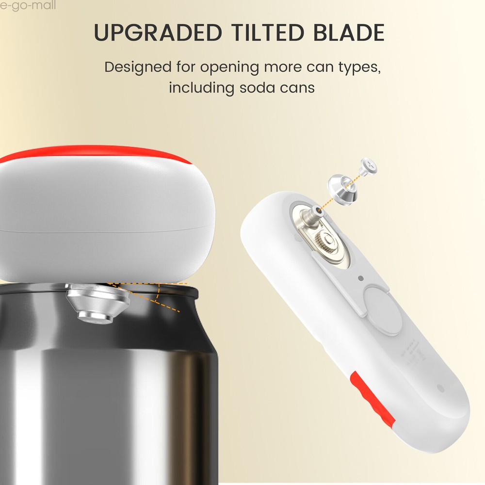 Auto Can Opener Rechargeable Electric Smooth Edge Cutter with Replaceable Blade