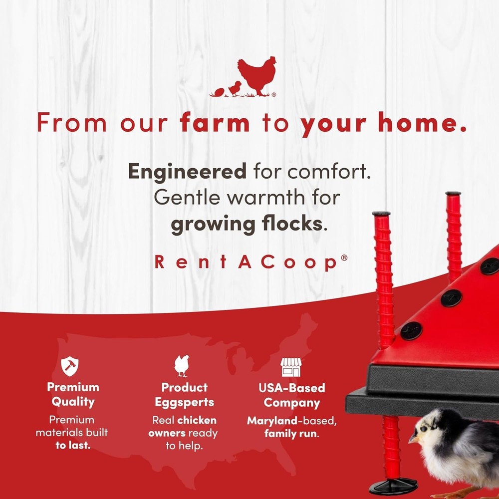 10x10" Adjustable Heating Plate - 15W Energy Saving Chick Brooder Heater