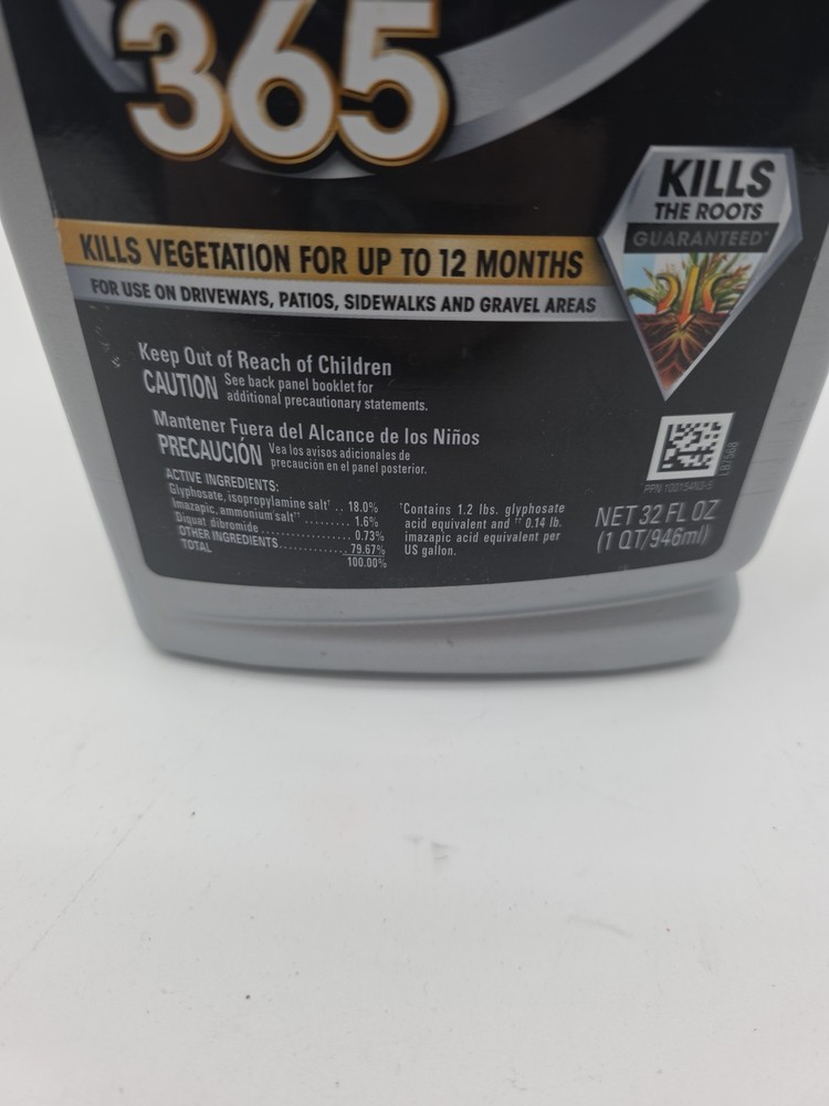 Roundup Max Control 365 Concentrate, 32 oz, Gray Bottle