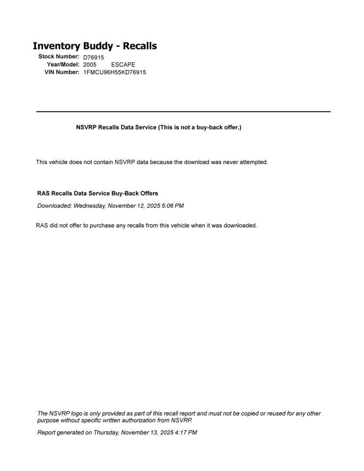 ESCAPE 2005 User Defined 6142