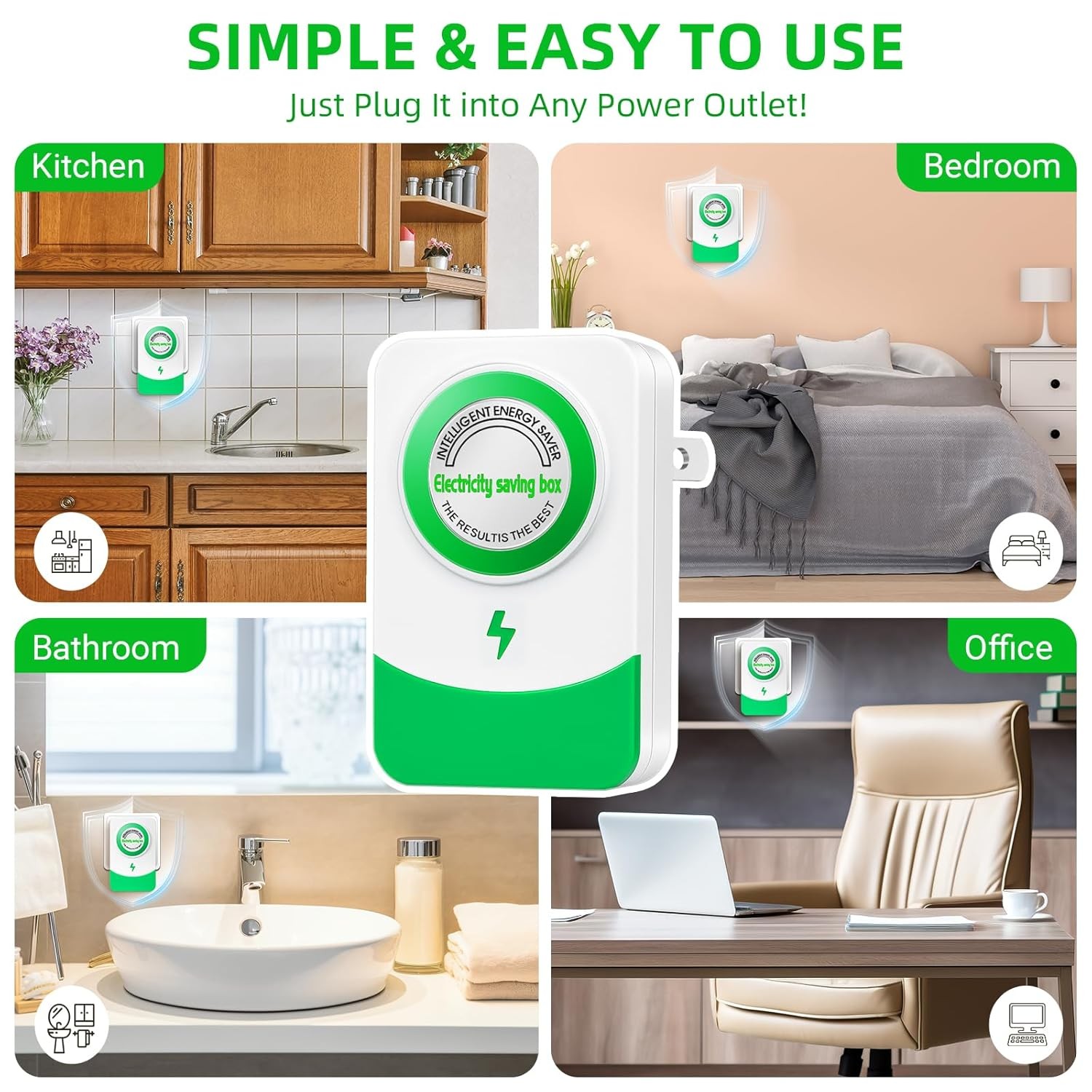 2 Pack Electricity Saver Power Saving Box Energy Saver Household Device