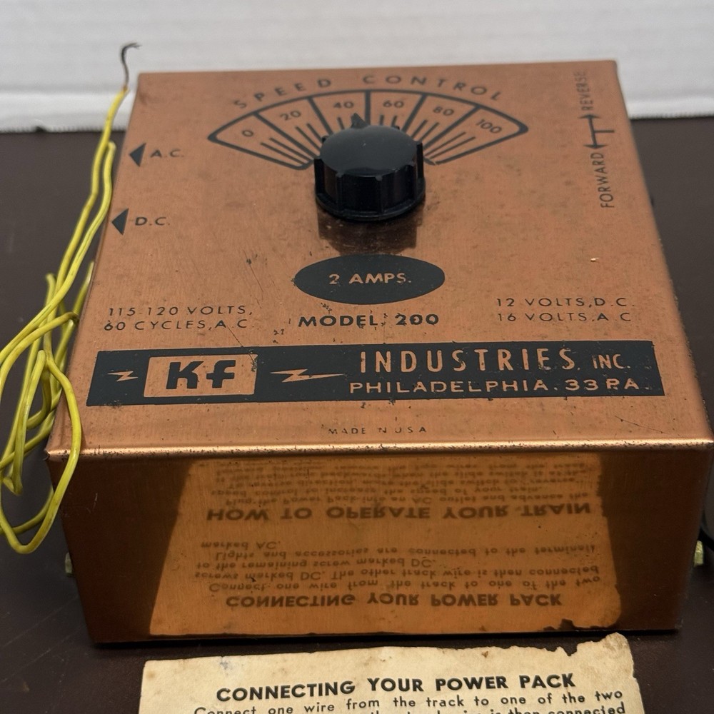 KF Industries Universal Powermaster Ho Scale Train Transformer Controller Tested