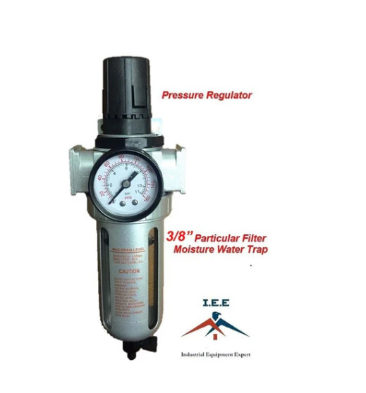 THB 3/8" Particulate Filter & Pressure Regulator with Gauge FR803