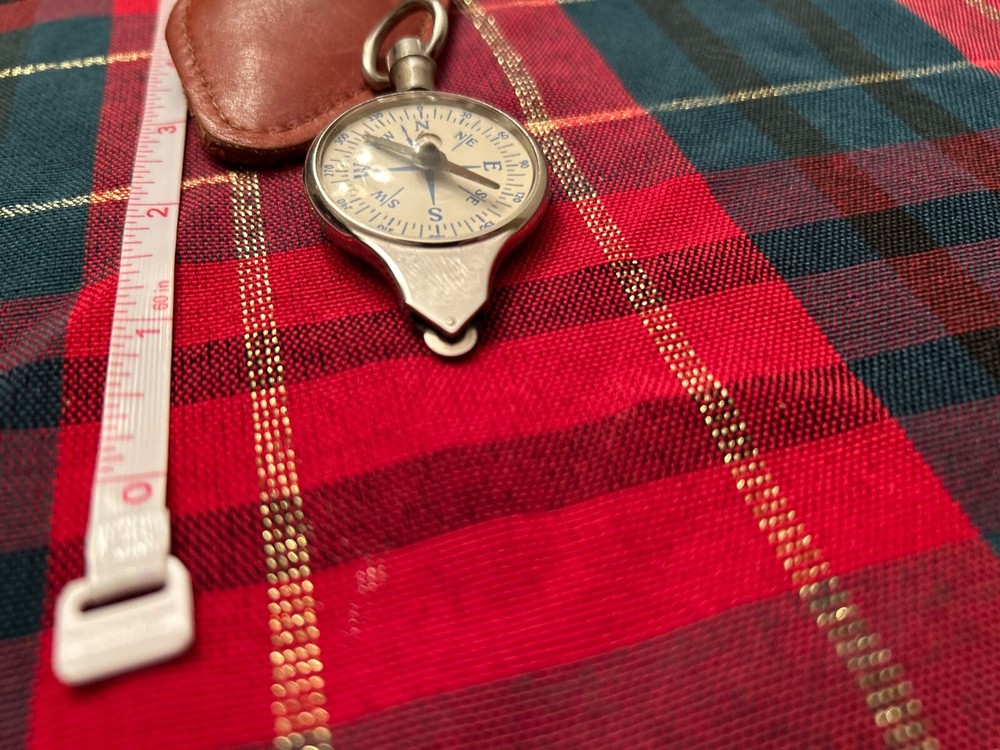 Vintage German Pocket Compass & Map Measure With Leather Case