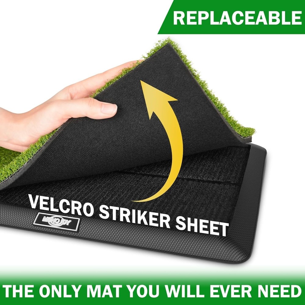 Golf Hitting Mat with Golf Tees - Golf Practice Mat for Swing Path Feedback D...