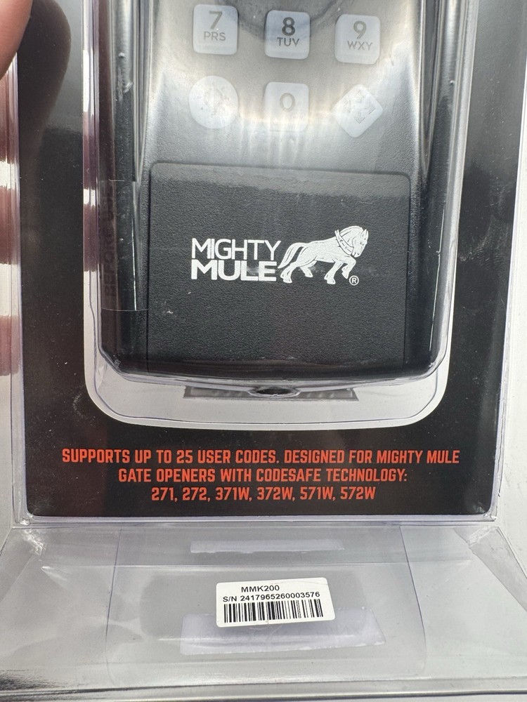 Mighty Mule MMK200 Wireless Digital Keypad Programmable Up To 25 Codes