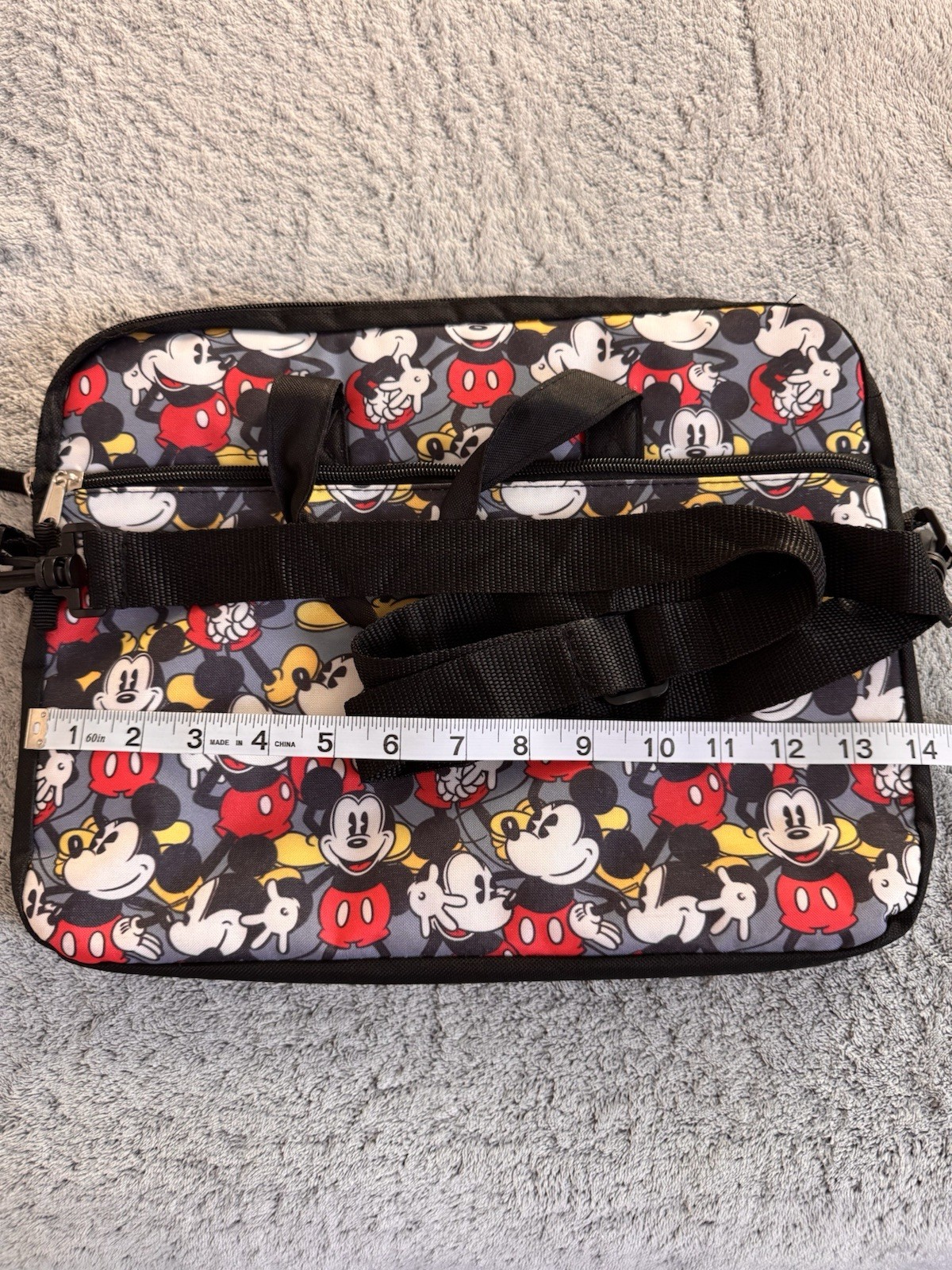 Mickey Mouse Laptop / Book Bag All Over Print W/Shoulder Strap Zippered