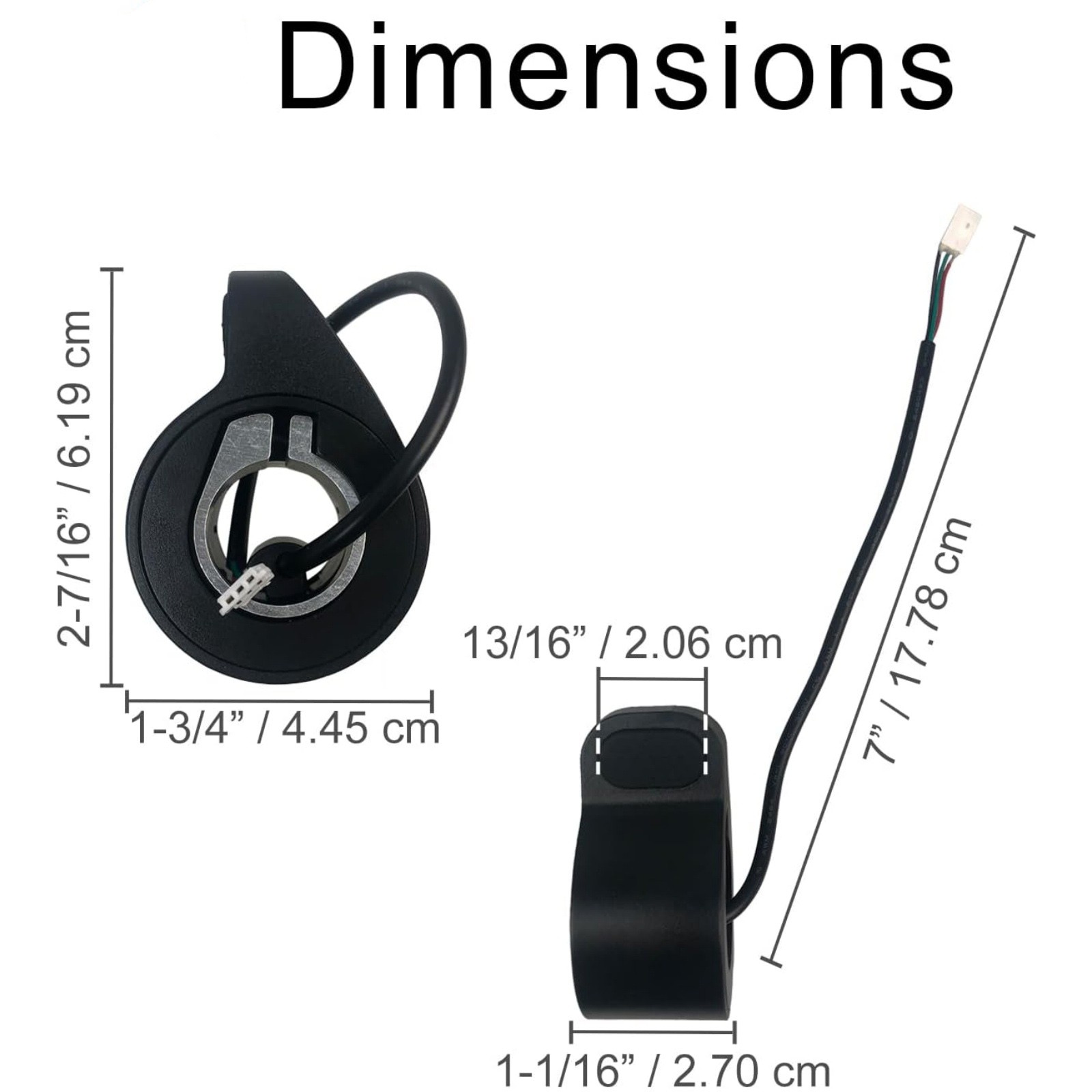 3-Wire Thumb Throttle Replacement For GOTRAX Hiboy Electric Scooter Models