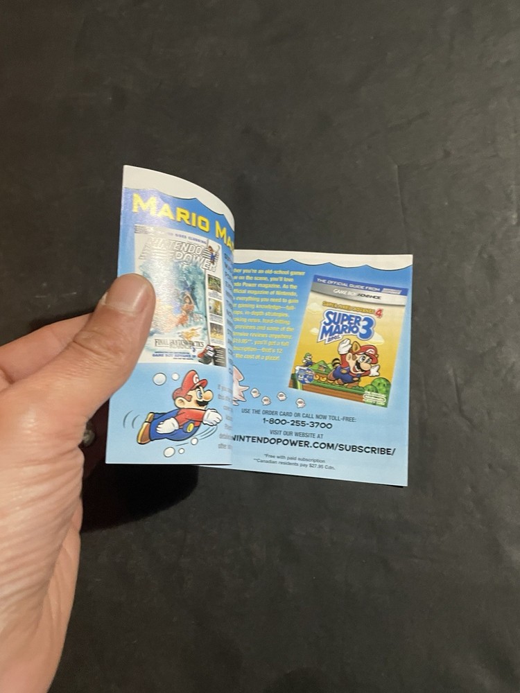Super Mario GBA Offer Insert only