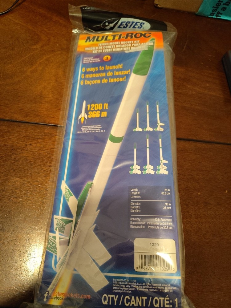 Estes MULTI-ROC (3-Stage!!!) Flying Model Rocket Kit #1329 - Sealed