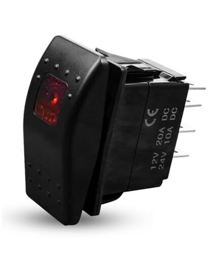 Replace 308-1062 Rocker Switch 5 Pin ON-Off-ON, Remote Start Switch with