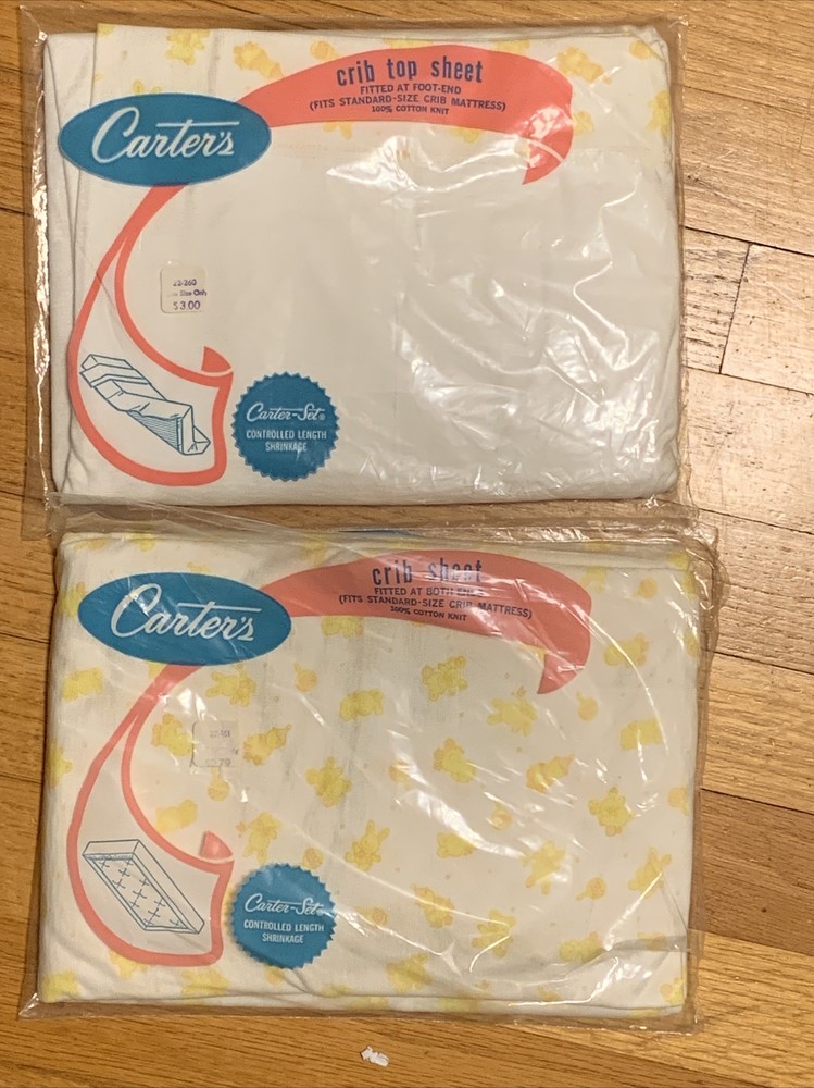 NIP VTG Carter’s Sheet Set Fitted And Flat/Top Crib Sheets
