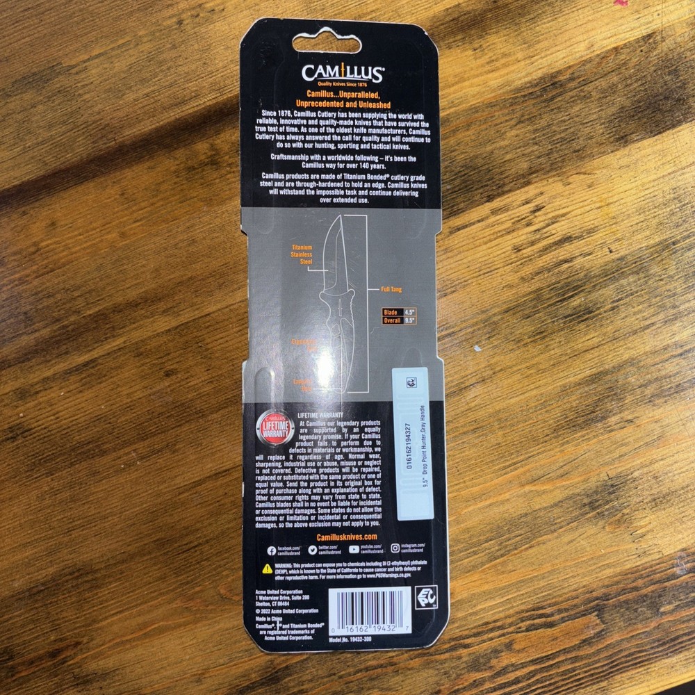 NEW Camillus Camping/Utility Knife