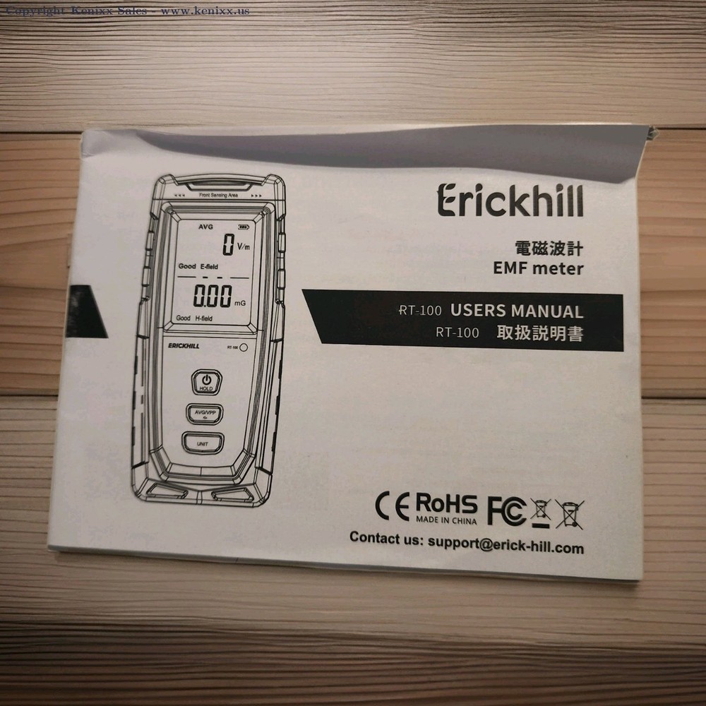 Erickhill EMF Detector Rechargeable RT-100 Digital Electromagnetic Field