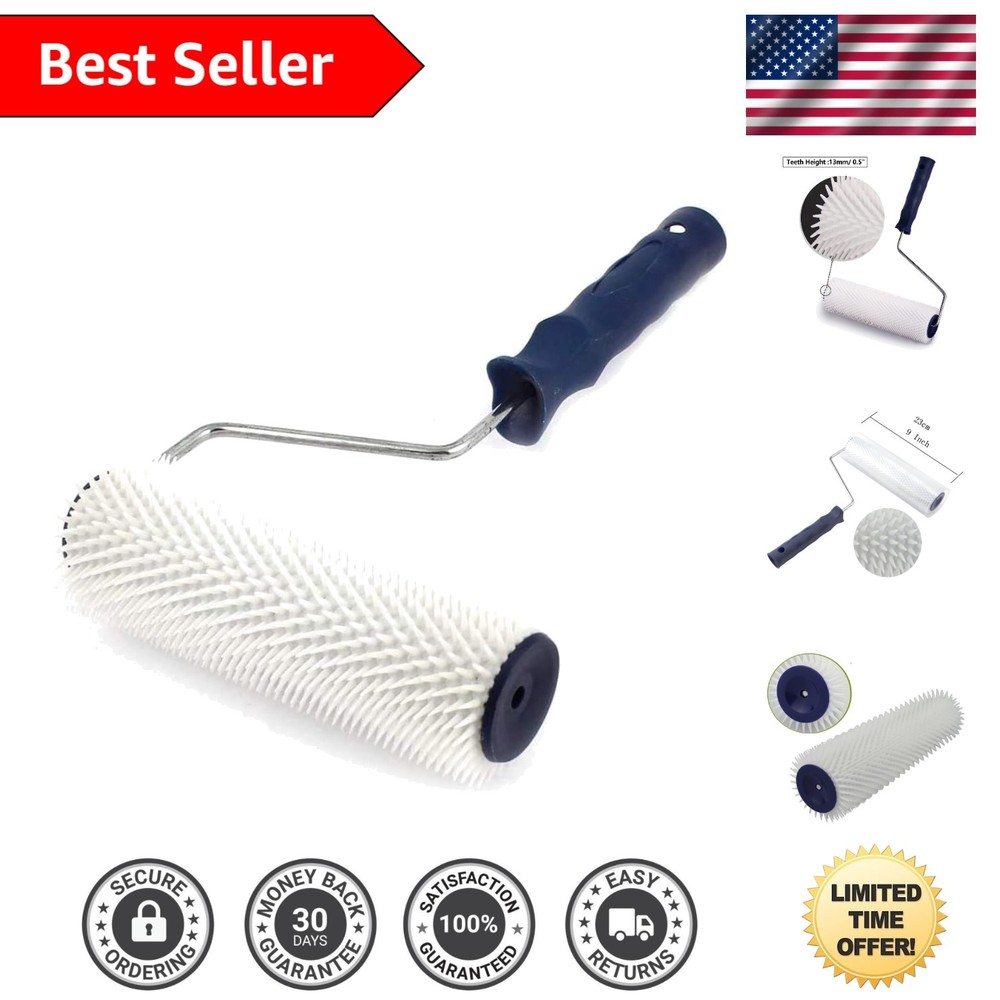 9'' Self Leveling Spiked Roller for Epoxy Floors - Lightweight & Easy to Use