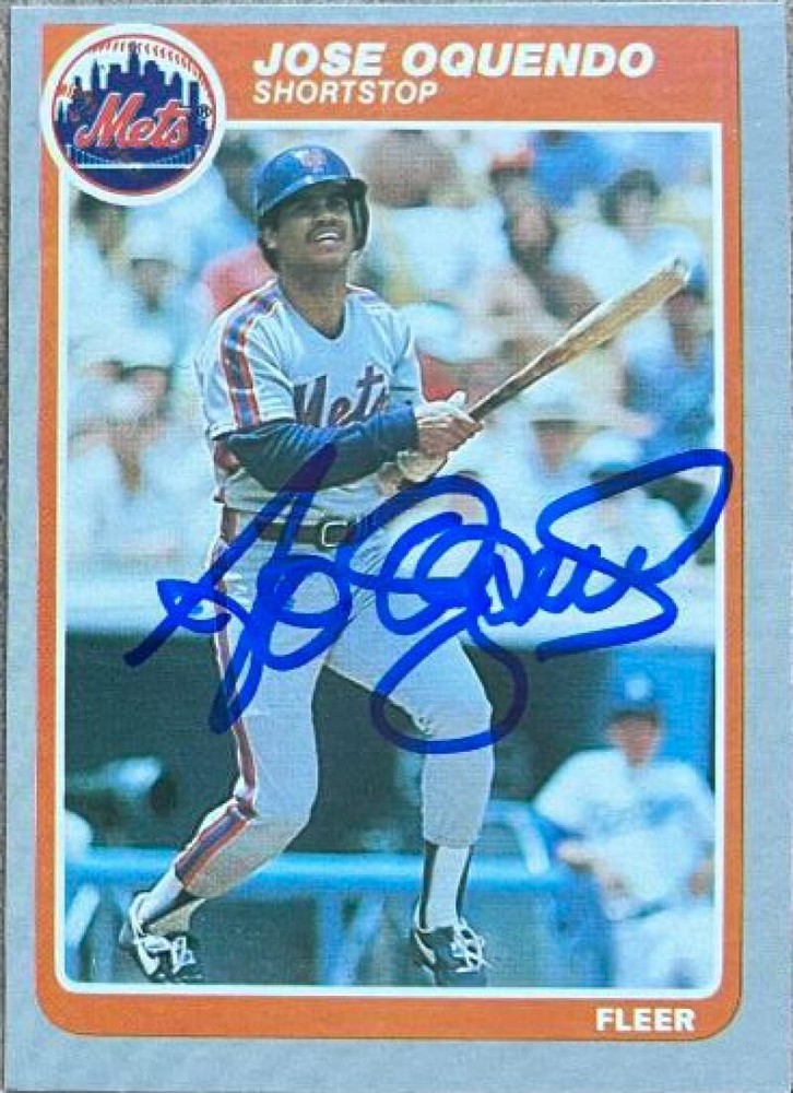 Jose Oquendo Autographed 1985 Fleer #88