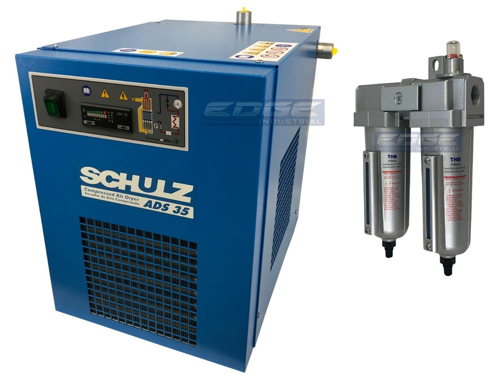 SCHULZ 35 CFM REFRIGERATED COMPRESSED AIR COMPRESSOR DRYER 115V, COMPLETE KIT